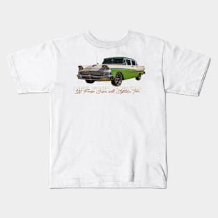 1958 Ford Custom 300 Fordor Sedan with Styletone Trim Kids T-Shirt